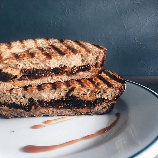 Hot Sandwich with Dried Figs & Peanut Butter